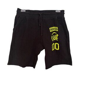 Young & Reckless Mens Black Graphic Sweatshorts X-Large
